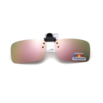 נהיגה משקפי שמש Anti Glare משקפיים מלבן המראה קליפים דיג להעיף למעלה קליפ משקפי שמש גברים נשים UV400