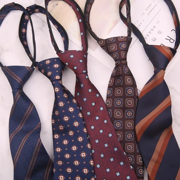 Cravate Homme מראש קשורות רוכסן הצוואר עניבות גברים אופנה לבוש רשמי חולצה עניבה 8cm העסק עובד עניבה לחתונה Gravatas