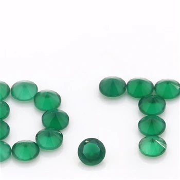 מחיר סיטונאי באיכות גבוהה חן טבעית ליצירת תכשיטים אבן עגול לחתוך אגת ירוק