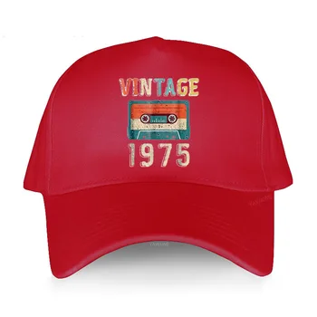 כובע לנשים מצחיק עיצוב גברים כובעי בייסבול משובח 1975-47 מתנת יום הולדת זכר ספורט בונט קיץ קלאסי, וינטאג', כובעים