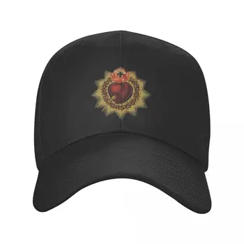 הלב הקדוש של ישו כובע בייסבול הגנה מפני שמש גברים נשים מתכוונן הקתולית האמונה הנוצרית אבא כובע סתיו כובעי Snapback