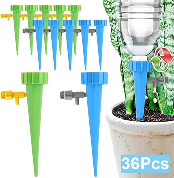 36Pcs צמח אוטומטי השקיה בטפטוף השקיה מערכת Dripper ספייק ערכות גן משק הבית צמח פרח אוטומטי Waterer כלים