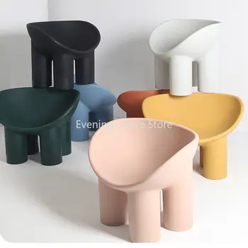 שחור מינימליסטי מבטא כיסא האוכל שירותים ניידים ילדים, כסאות שירותים סלון Sillas פארא-Sala De Estar רהיטים