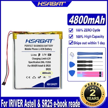 HSABAT SR25 4800mAh סוללה עבור IRIVER אסטל & SR25 e-book reader סוללות