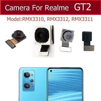 מול מצלמה אחורית עבור OPPO Realme GT 2 GT2 Mian חזרה לפני Selfie מודול המצלמה להגמיש כבלים חלקים