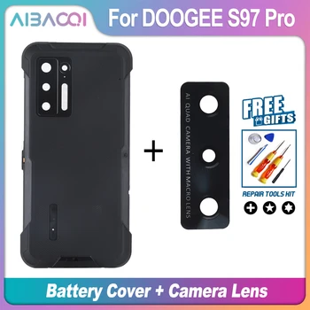 AiBaoQi חדש מקורי לdoogee S97 Pro סוללה כיסוי חזור כיסוי עם מיקרופון + עדשת מצלמה אחורית + טביעת אצבע מפתח כבל
