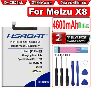 HSABAT 4600mAh BA852 קיבולת גבוהה סוללה עבור Meizu X8 טלפון חכם