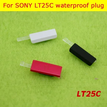 100% מקוריים USB לטעינה יציאת אבק Plug + מיקרו SD & כרטיסי ה Sim-ג ' ק הנמל כיסוי חריץ עבור Sony Xperia V Lt25c אבק עמיד למים
