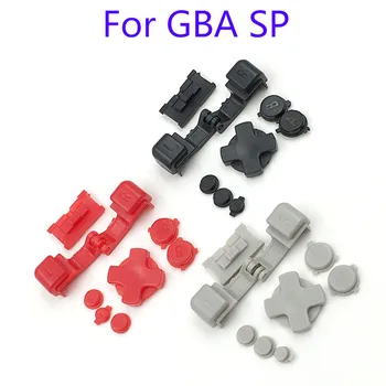 50Sets אדום שחור אפור פלסטיק א בחר להתחיל L R כפתורים D Pad עבור GBA SP מלא כפתור להגדיר