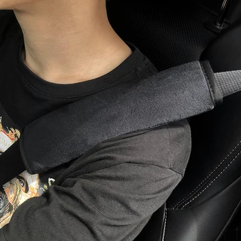 2pcs המושב חגורת הכתף Pad אוניברסלי לרכב חגורת הבטיחות משטח רצועת החלקה נהיגה נוחה אוטומטי הפנים אביזרים
