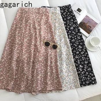Gagarich האישה חצאית 2022 הקיץ קוריאנית ההגירה אופנה טמפרמנט עדין וינטג ' פרחוני סלים רב-תכליתי גבוהה המותניים נשי חצאית
