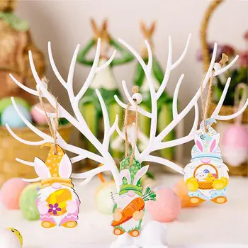 עץ חג הפסחא Gnome תלויים קישוטים בעבודת יד מיניאטורי פסחא עץ קישוטי רב תכליתי חגיגי ההוביט המשרד הביתי הדשא