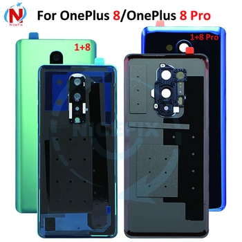 חזרה זכוכית כיסוי עבור Oneplus 8 בחזרה מכסה הסוללה האחורי דלת זכוכית דיור Case For Oneplus 8 Pro הסוללה כיסוי+עדשת המצלמה