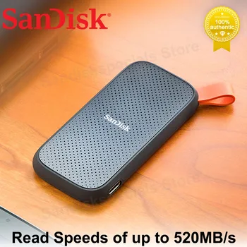 SanDisk E30 SSD נייד USB 3.2 USB-C Gen2 520M/s לקרוא מהירויות Portable Hard Drive עבור מחשב נייד, מצלמה חיצוני של מצב מוצק דיסק