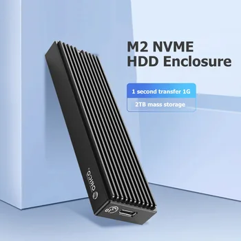 M. 2 NVME SSD Enclosure Type-C כונן הזיכרון המוצק נייד תיק קשיח מקרה עם כבל USB עבור M2 SSD 20Gbps /10Gbps /5Gbps