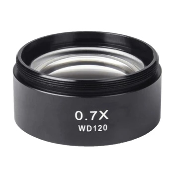 WD120 0.7 X Trinocular סטריאו מיקרוסקופ עזר העדשה המטרה 48mm חוט
