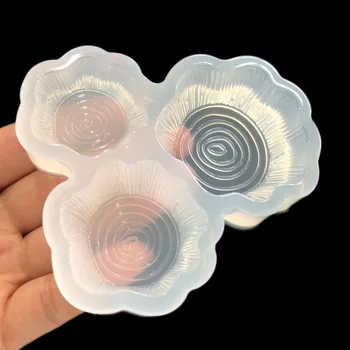 שקוף סיליקון עובש שרף דקורטיביים מלאכת DIY 3D גדם shpe סוג שרף אפוקסי תבניות עבור תכשיטים