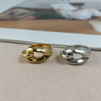 פסיכומטרי 2022 החדש מתאים אונו דה 50 אופנה 925 כסף מצופה 14k זהב קסם טבעת כסף נישה תכשיטים מתנה