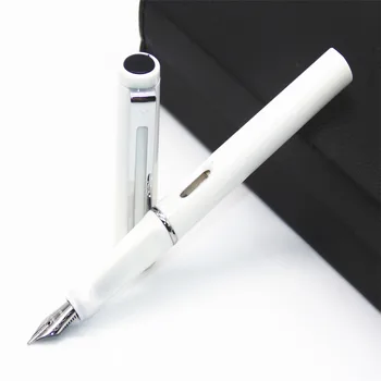 JINHAO 599 לבן תלמיד מרובע קליגרפיה בינוני החוד עט נובע חדש