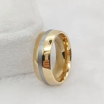 תכשיטים יפים אמיתי 100% טונגסטן קרביד טבעת באיכות גבוהה מצופה החתונה זוגות האצבע טבעות לגברים ונשים