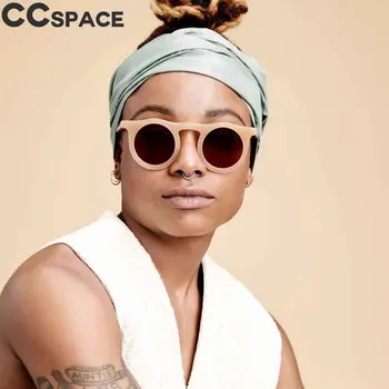 45588 רטרו עגול משקפי שמש גברים נשים עין חתול גוונים CCSPACE בציר 2018 מותג משקפיים מעצב אופנה Oculos UV400